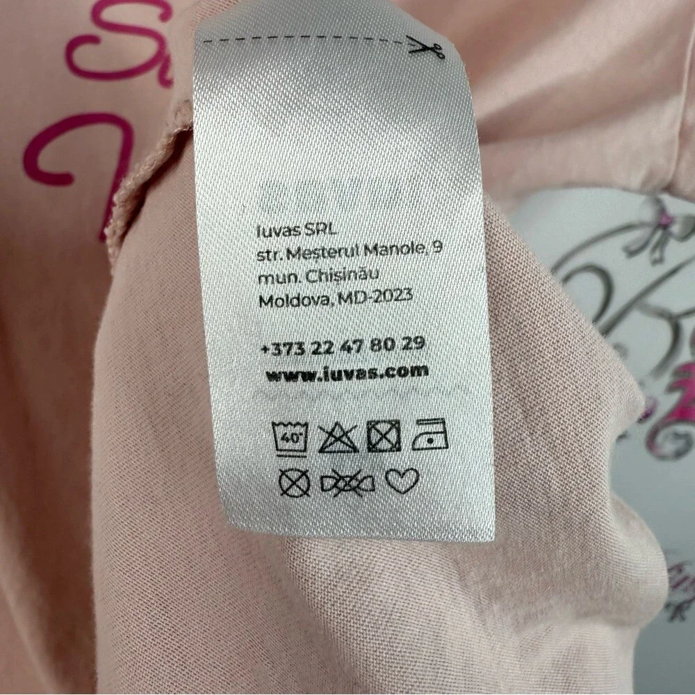 Iuvas T-shirt Women's Light Pink Salut, Vara! Graphic Short Sleeve Tee top - Picture 10 of 11